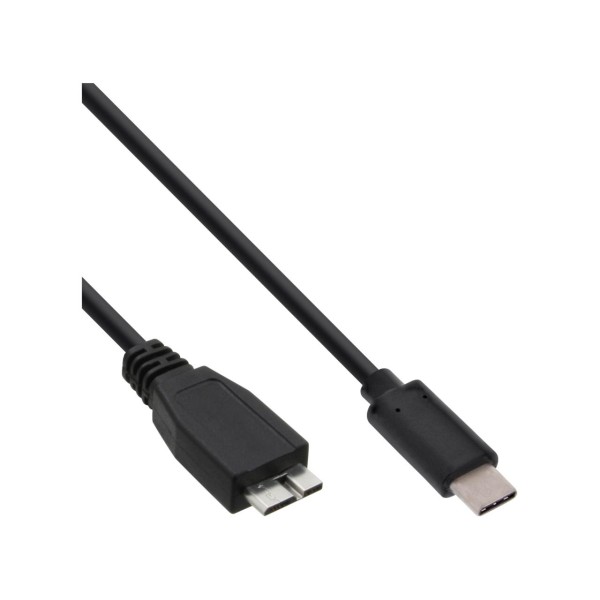 InLine® USB 3.1 Kabel, Typ C Stecker an Micro-B Stecker, schwarz, 1,5m