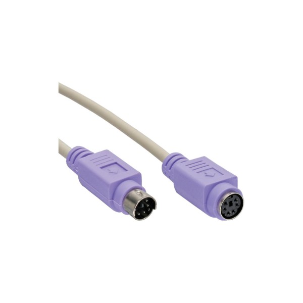 InLine® PS/2 Verlängerung, Stecker / Buchse, PC99, violette Stecker, 3m