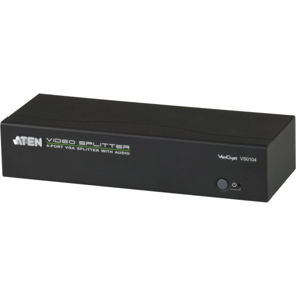 ATEN VS0104 Video-Splitter VGA/Audio 4-Port-Verteiler 450 MHz
