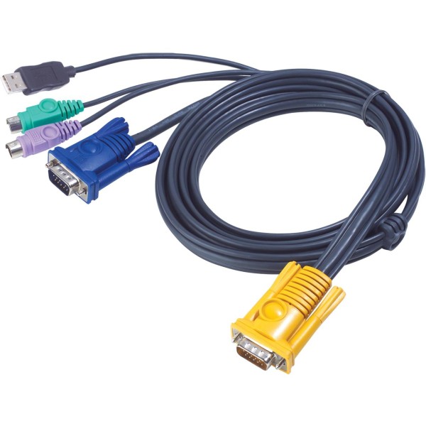 ATEN 2L-5302UP KVM Kabelsatz, VGA, USB, PS/2, Länge 1,8m