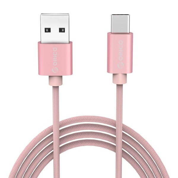 USB Typ C Lade- und Datenkabel - 3A -Pink metallic