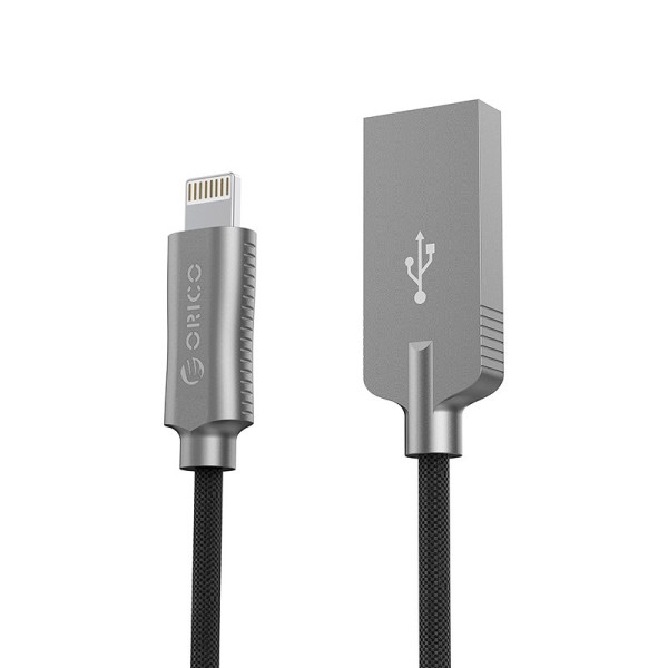 USB-A-zu-Lightning-Ladekabel - 2,4 A - 15 cm - Schwarz