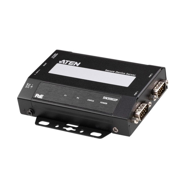 ATEN SN3002P 2-Port RS-232 Secure Device Server mit PoE 10/100Mb/s