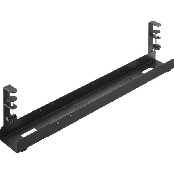 InLine® Universal Kabelführungsschiene, 3-Stufen 80/100/120cm, für Untertisch-Montage, mit Schraubkl
