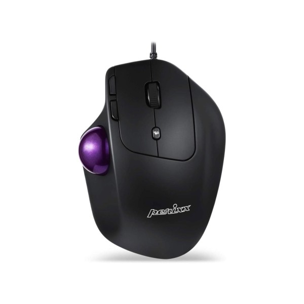 Perixx PERIMICE-520, kabelgebundene ergonomische Trackball Maus, anpassbarer Winkel, 2 DPI Level, sc