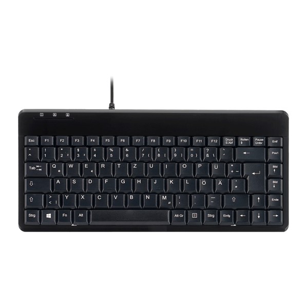 Perixx PERIBOARD-409 U, DE, Mini USB-Tastatur, schwarz