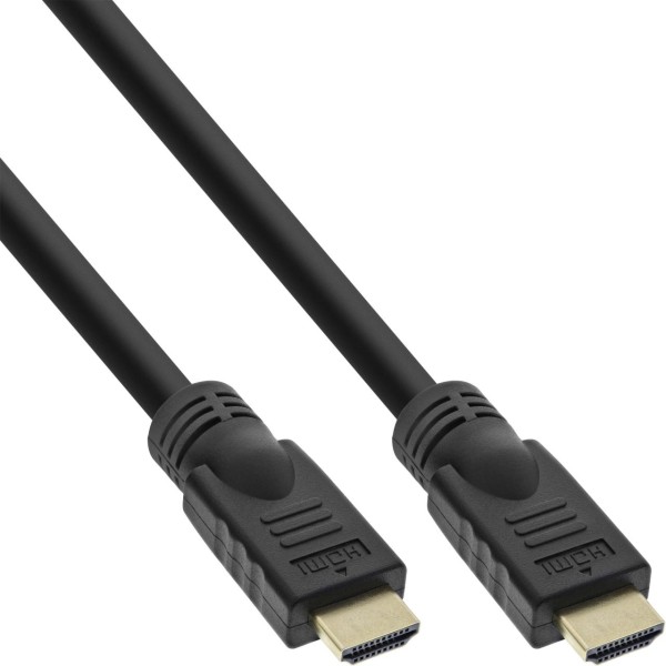 InLine® HiD HDMI Kabel, HDMI-High Speed mit Ethernet, Premium, 4K2K, Stecker / Stecker, schwarz / go