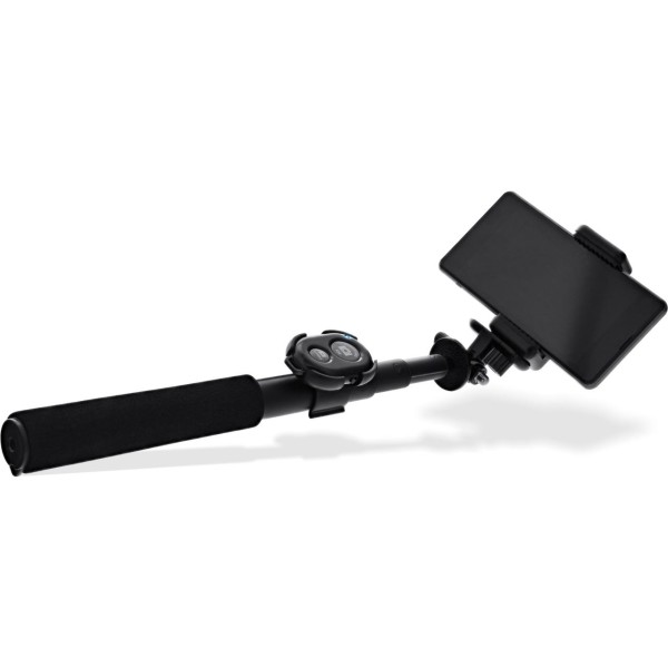 InLine® Selfie Stick / Mini Handy Stativ, Bluetooth Funkauslöser, Teleskop, schwarz, Aluminium, 0,75