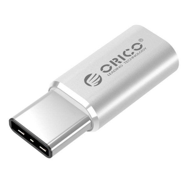 Micro-USB-C-Adapter-Konverter Typ - Alu Silber