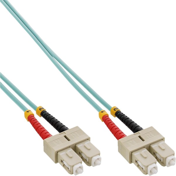 InLine® LWL Duplex Kabel, SC/SC, 50/125µm, OM3, 15m