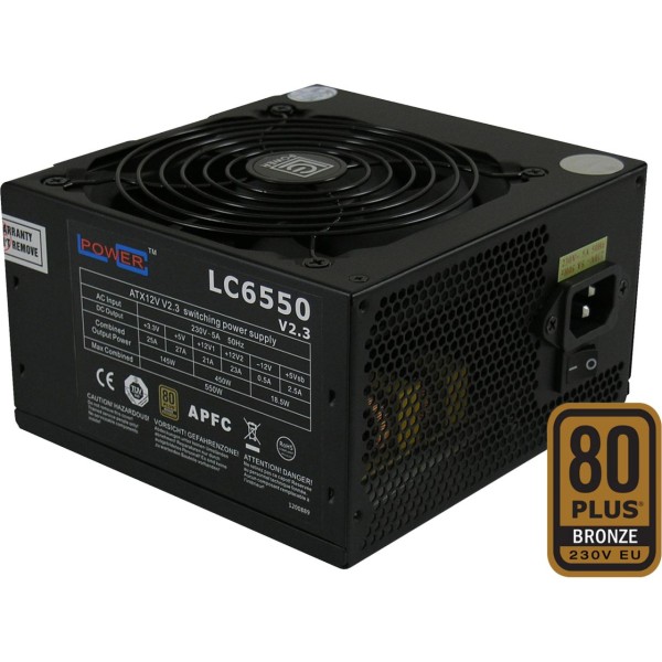 LC-Power LC6550 V2.3, ATX-Netzteil Super-Silent-Serie, 550W, 80+ BRONZE