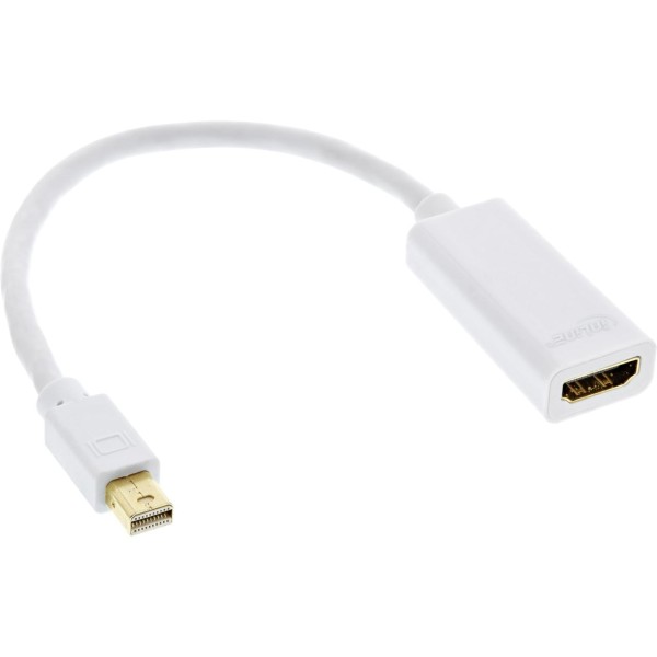 InLine® Mini DisplayPort HDMI Adapterkabel mit Audio, Mini DisplayPort Stecker auf HDMI Buchse, 4K/3