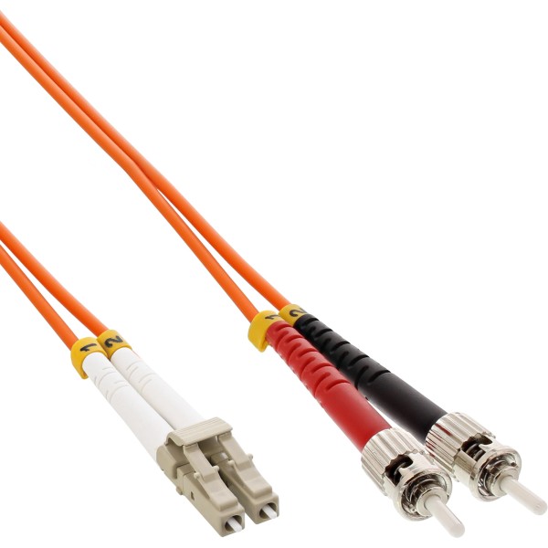 InLine® LWL Duplex Kabel, LC/ST, 50/125µm, OM2, 25m
