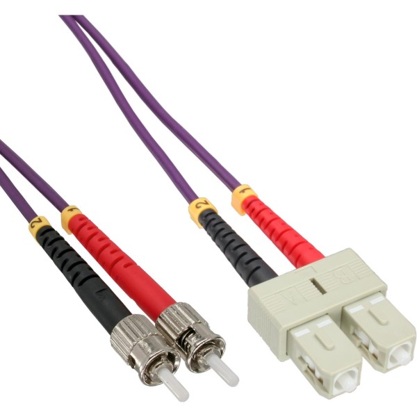 InLine® LWL Duplex Kabel, SC/ST, 50/125µm, OM4, 5m